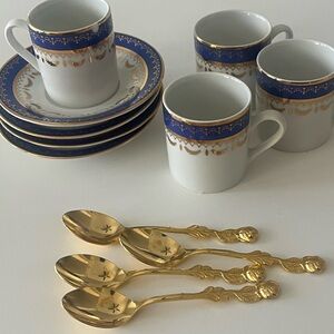 Blue and Gold Demitasse